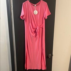 Elegant Pink Maxi Dress